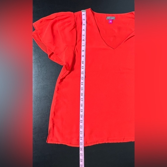 NWT Vince Camuto V-Neck Tulip Sleeve 100% Polyester Top - Elegant & Stylish - M - Picture 8 of 12